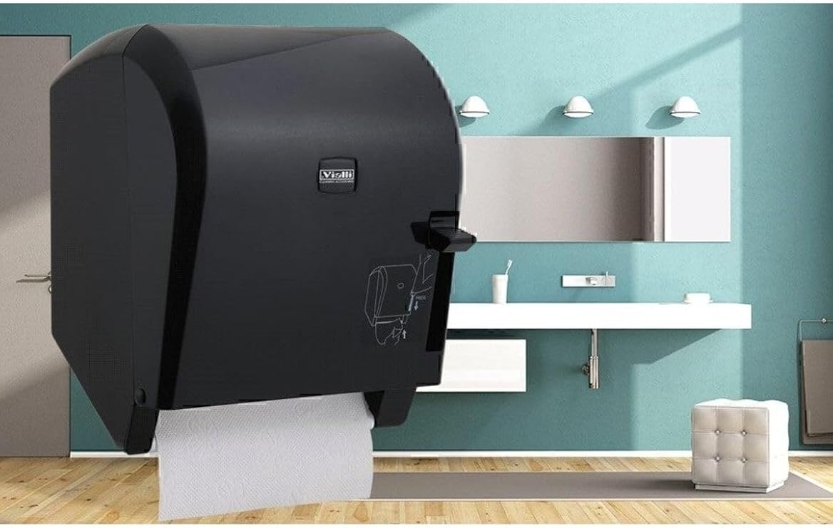 Vialli K8b Roll Paper Towel Dispenser Black