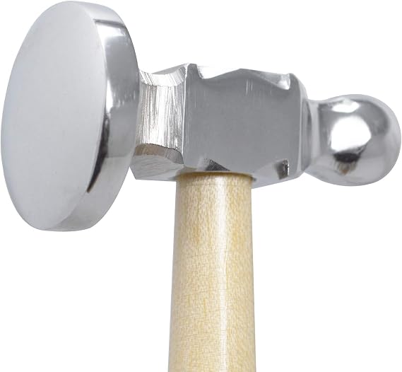 1-1/4" German Style Domed-Face Chasing Hammer Planishing Striking Metal Forming Jewelry Making Hammer
