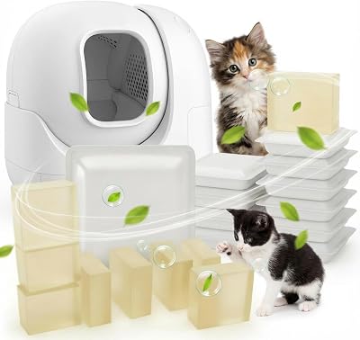 Qinyoung 16 Pack Pet Odor Eliminator 30-day Continuous Automatic Cat Litter Box Deodorizing Block Self Cleaning Cat Litter Box Cats Toilet Deodorizer Odor Elimination for Multi Cats Home