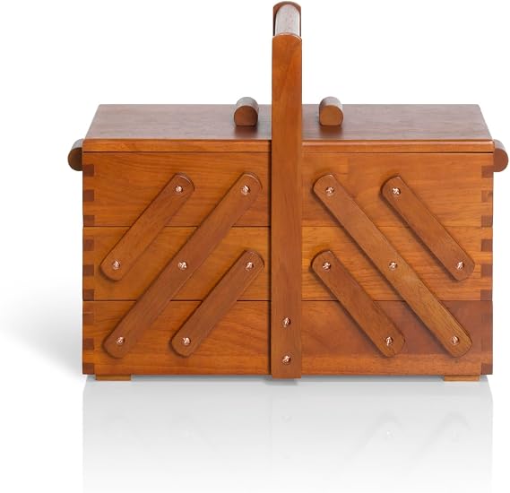 Prym Wooden Sewing Box, White