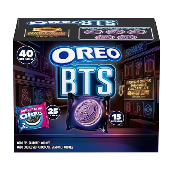 Oreo BTS Chocolate Sandwich Cookies Variety Pack, Snack Packs, 40 pk.