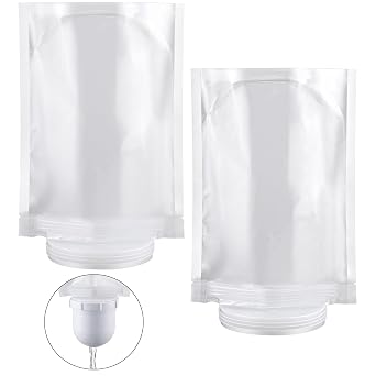 Hsei 2 Pack Reusable Priming Bag for Pitcher Filters, Compatible with Clearly Filtered Water Pitcher Replacement Filters, Food Grade PP, Reusable Pre Rinse Bag