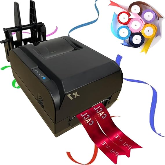 Generic 2 Row Digital Ribbon Printer - Satin Ribbon Printing Stamping Machine for Gift Wrapping - Perfect for DIY Projects and Personalized Gifts