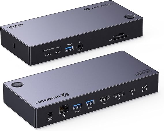 UGREEN Revodok Max 313, Thunderbolt 4 Dock (13-in-1) with Triple 4K@60Hz, Single 8K@30Hz Display, 40Gbps, 60W Charging for Laptop, 5x USB-A and USB-C, Ethernet, SD/TF 4.0 for MacBook and Windows