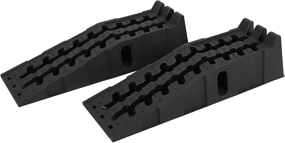 Heavy Duty Plastic Car Ramps Set of 2 – 7.5 Tonne Capacity Stackable Vehicle Ramps, 90.5 x 30.5 x 21.6 cm Low Profile Garage Lifting Ramps for Car Service & Repair – Black