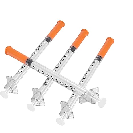 100 pack 1ml/cc 29G 13mm Precision Plastic Multiple Uses Measuring Tools, Individually Packaging,Multipurpose Liquid Dispensing for Laboratory.