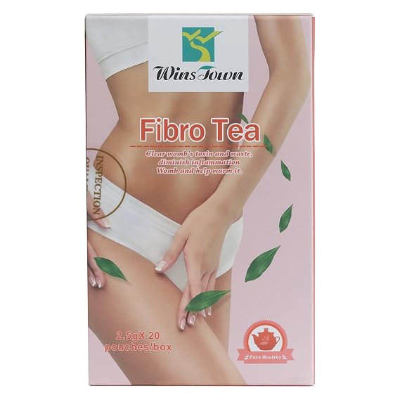 Wins Town Fibro Tea, Herbal Tea for Women's Wellness, 20 Teabags | Supports Fibro Shrink, Healthy Womb, Anti Aging, Warm Uterus Detox, Caffeine-Free