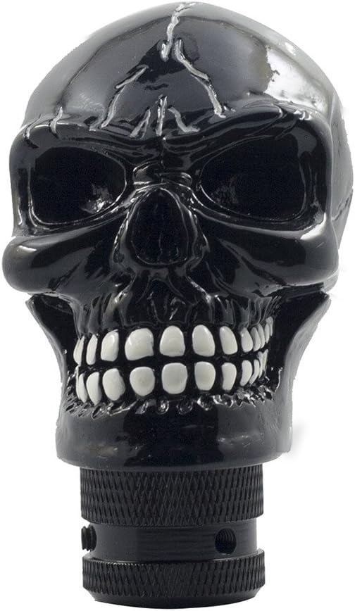 Skull Manual Automatic Gear Shift Knobs with Adapters Fit Car Truck SUV Black