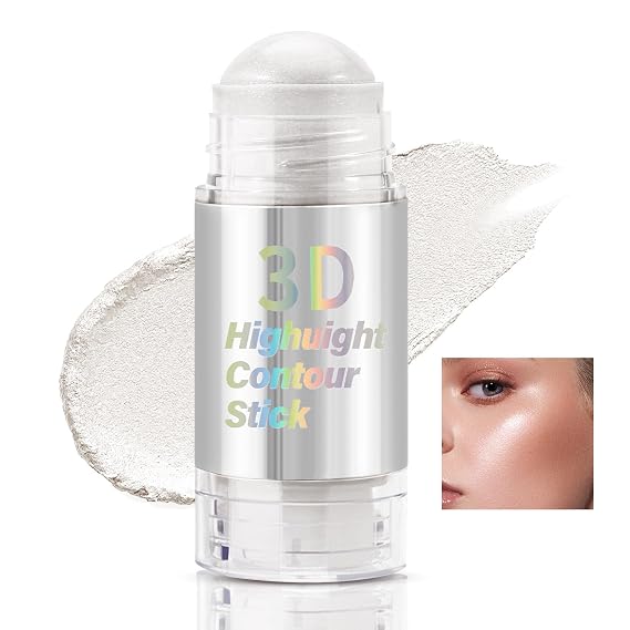 Highlighter Makeup Stick, Face Shimmer Highlighter Brightener, Illuminator Highlight Contouring Stick, Creamy & Blendable Color