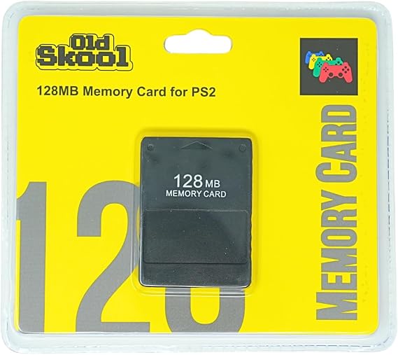 OLD SKOOL 128MB Memory Card Game Memory Card Compatible with Sony Play Station 2 PS2