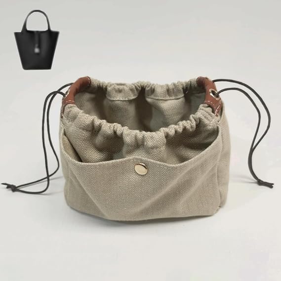 Purse Organizer Picotin 18 22 26 Insert Premium Canvas Luxury Bag Tote Bag Designer Handbag Liner H andmade (Picotin 26)