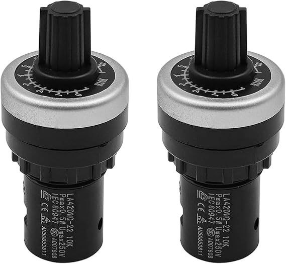 2PCS 22mm 10K Ohm Variable Speed Potentiometer Rotary Potentiometer Inverter Converter Potentiometer Switch