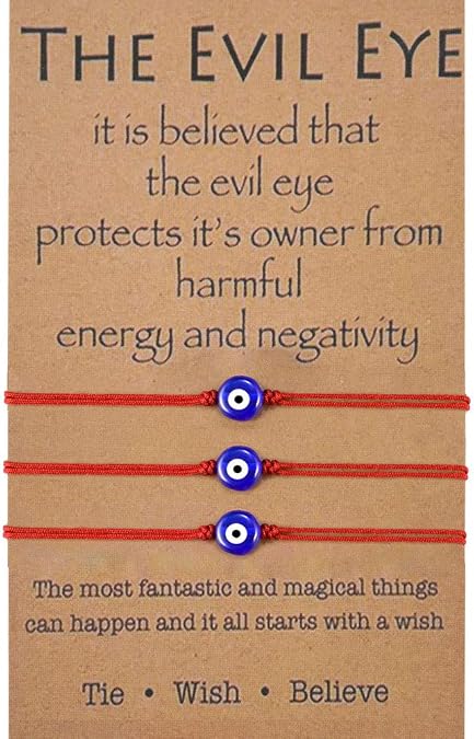 BOCHOI Evil Eye Bracelet for Women Good Luck String Bracelet Kabbalah