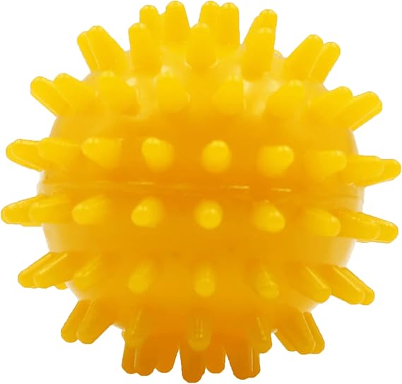 activelife - Spiky Massage Ball, Feet, Neck, and Back Massager, Full Body Deep Tissue Muscle Therapy, Plantar Fasciitis Foot and Muscle Roller, Soft, Yellow
