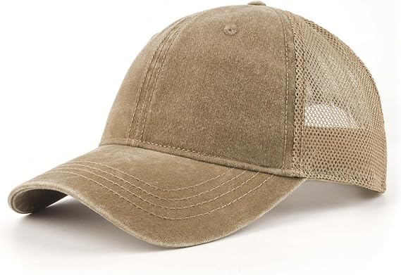 Zylioo XXL Trucker Hat for Big Heads, Washed Cotton Mesh Cap for Men Women | Adjustable Buckle Fit With Breathable Mesh Back, Lightweight Comfort For Big Heads, Golf, Running, Travel, And Summer Wear