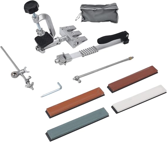 Knife Sharpener Knife Sharpening System Fixed Angle Sharpeners Metal Tools Whetstone for Chop Knife Pro Rh, Ulu Knife Sharpener