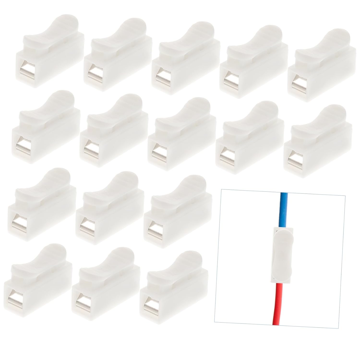 GARVALON 100pcs Push Quick Connection Terminal Blocks Compact Electrical Wire Connectors for Home and Automotive Use Easy to Install Compatible Standard Wiring