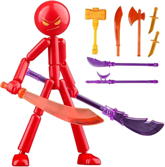 Collectable Action Figures Set, Stop Motion Figures With 7 Weapons, 12x18x3cm, Full Body Mechanical Doll, Multi-Jointed Movable Robot, Full Body Poseability, for Kids, Hobbyists (D#)