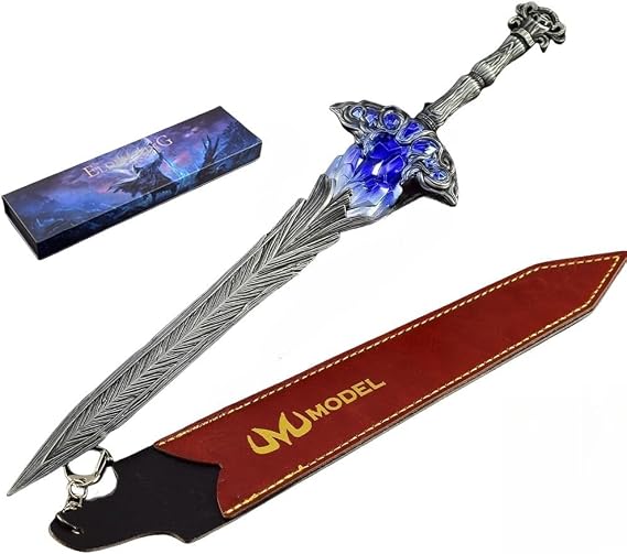 Superbuybox Game Elden Ring DLC Nightreign 12''30cm Lazuli Glintstone Sword Giftbox Martial Arts Game Collection Gift Desk Decor w/Display Stand