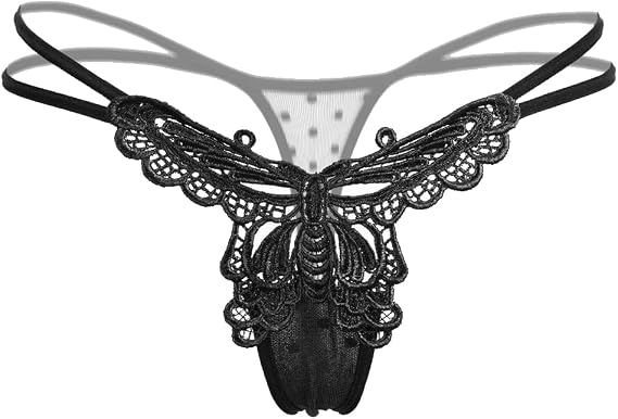 SLITHICE Women Sexy G-string Panties with Butterfly Pattern Front