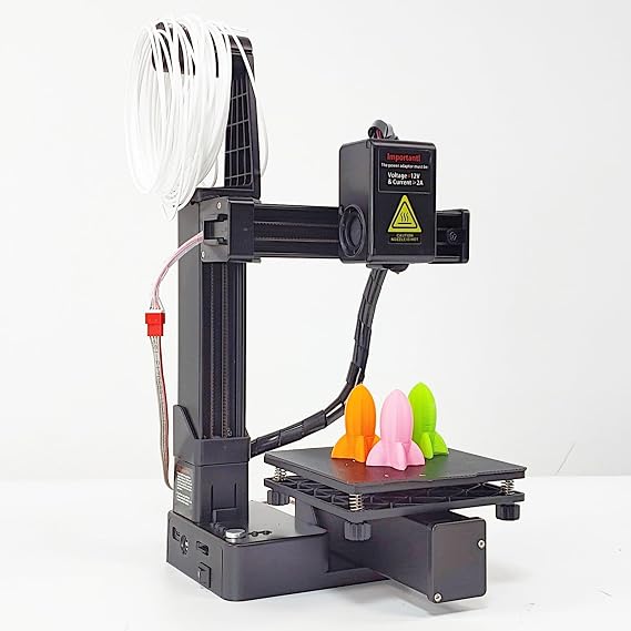 K10 Mini 3D Printer, 3D Printers for Beginners, High Speed & Precision, Auto Leveling 3D Printing Machine for Kids, 230C High Temp All Metal Hotend 4 x 4 x 4in (US Plug)