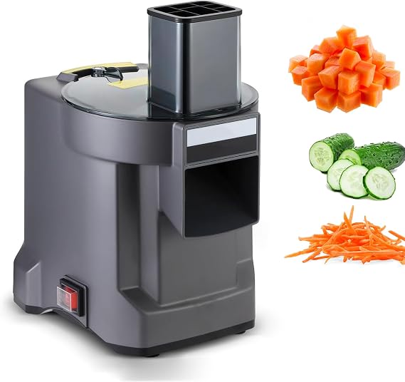 3-in-1 Electric Vegetable Chopper & Dicer – Commercial Food Processor with Blades for Dicing, Slicing, Shredding, Automatic Fruit Cutter for Onion, Potato, Carrot, Cucumbe