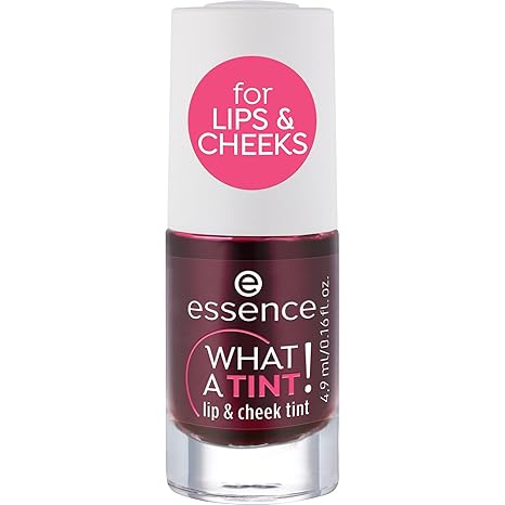 Essence WHAT A TINT! Lip & Cheek Tint 01 for Lips & Cheeks Natural Tint with Soft Finish Kiss-Proof & Long-Lasting