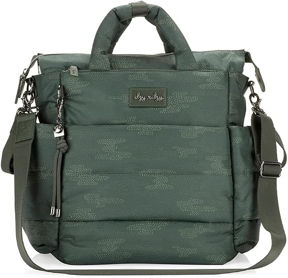 Itzy Ritzy Dream Convertible Diaper Bag Tote Backpack - Baby Diaper Bag with 14 Pockets, Changing Pad & More (Cloud Camo)