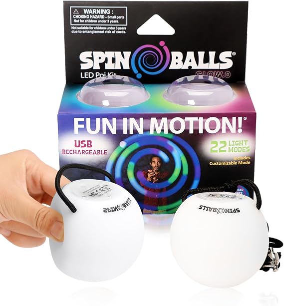 LED Poi - Spin-ballS brand Spin-lightS (Pair)