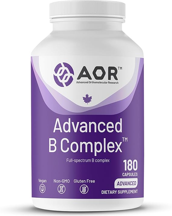 AOR Advanced B Complex, Vitamin B Complex, 180 Vegetarian Capsules