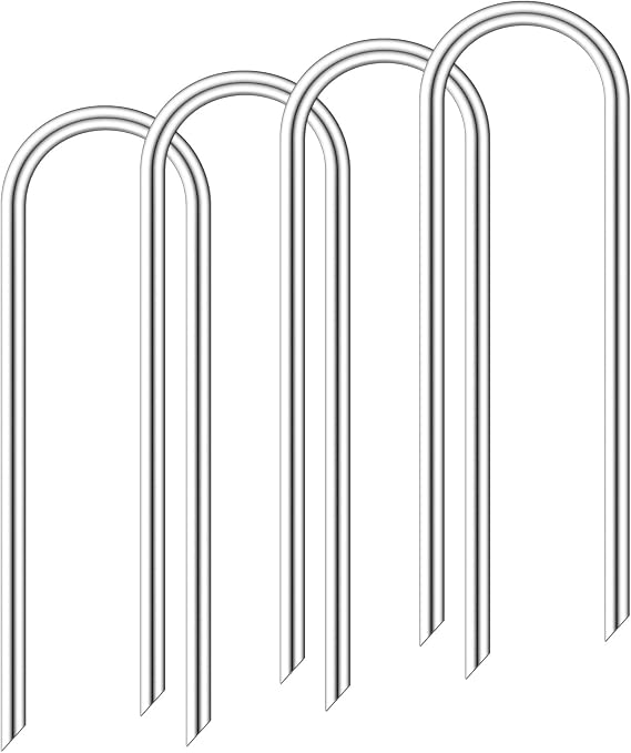 Trampoline Stakes Anchors High Wind, Heavy Duty Trampoline Anchor Kit, Galvanized Steel Trampoline Tie Down Anchor Kit (U Type)