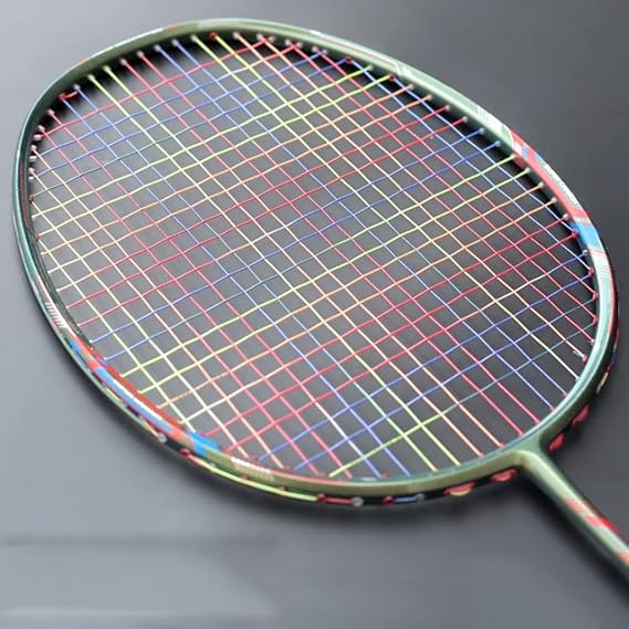 Carbon Fiber Badminton Rackets Strung 20-28LBS Professional Training Offensive Racquet Super Light 4U 83G Sports(D)