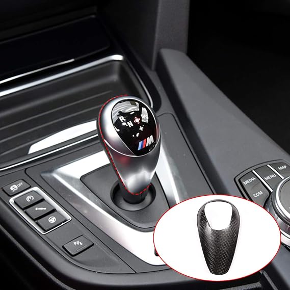 Real Carbon Fiber for BMW M2 M3 M4 M5 X5M X6M Car Gear Shift Head Cover Frame Trim Accessories