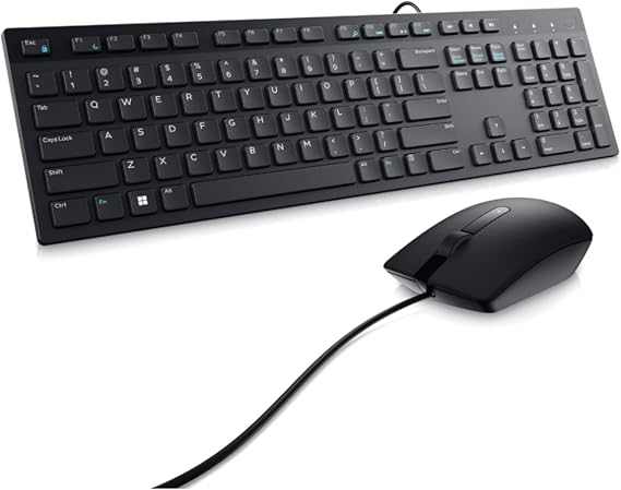 Compatible with Dell Wired Keyboard and Mouse Combo - KM300C, Black (Pack - 5)