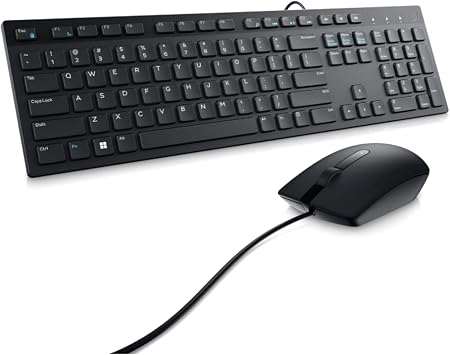 Compatible with Dell Wired Keyboard and Mouse Combo - KM300C, Black (Pack - 5)