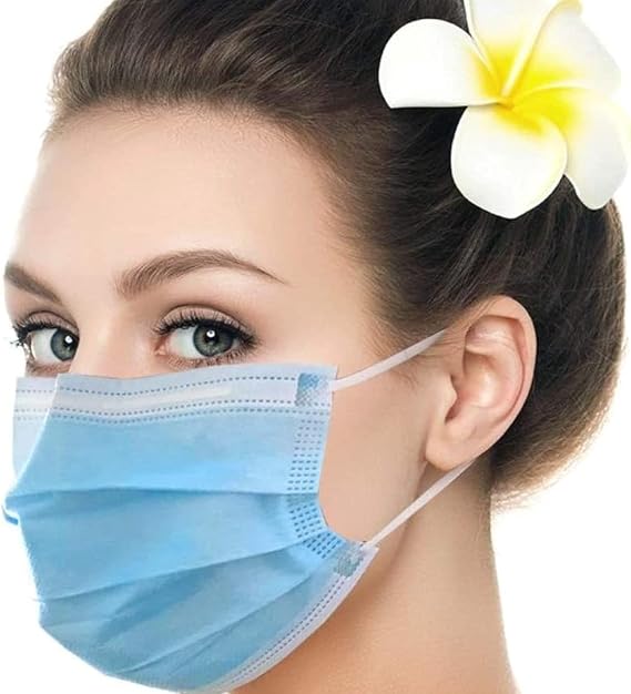 50 PACK Face Mask 3 ply Disposable Protection Masks Mouth Cover. High Permeability Breathpure, No Odor and Winters Comfortable, for Adults Man and Womens, Ships from USA