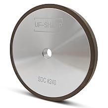 Resin Diamond Grinding Wheel for Twice as Sharp, 400 Grit, 5 inch Dia, 1/2 inch Thick, 1/2 inch Arbor (5 inch, 400, Medium)
