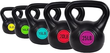 BalanceFrom Kettlebell Sets 30lbs, 45lbs, 50lbs, 75lbs 3 or 4 Piece Strength Training Kettlebells Weight Set, Multiple Sizes