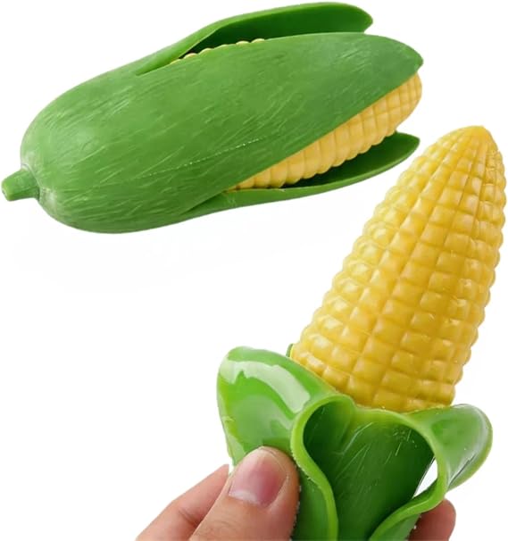 Peeling Corn Squishy Toy, Slow Rising Realistic Corn Squishy with Peel, 1 PC Anxiety Relief Fidget Toys for Adults, Gift or Office Desk Toy