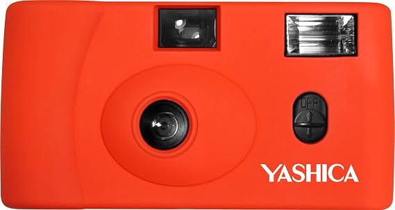 YASHICA MF-1 Snapshot Art 35mm Film Camera Set (Orange)