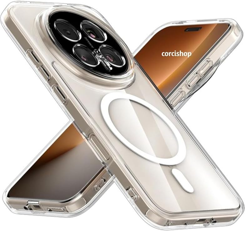 CONSTRAIN Honor Magic 8 Pro (BKQ-N49) İçin Sararmaz Kamera Korumalı Mika Sert Parlak Şeffaf MagSafe İle Uyumlu Telefon Kılıfı Arka Kapak - Şeffaf