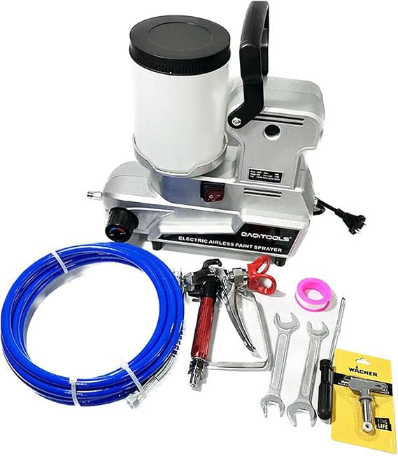 Professional 1600W High Pressure Airless Paint Sprayer, All Copper Motor with Adjustable Pressure Control & 5M Hose, Saves 55% Paint for Uniform Finish on Walls, Fences, Furniture