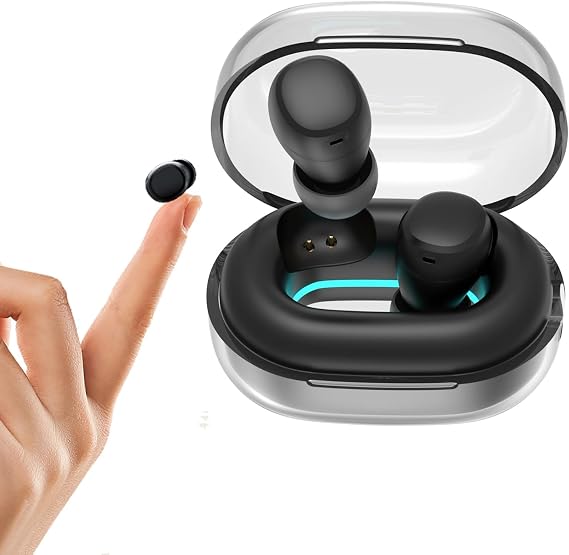 Xmenha Mini Invisible Small Bluetooth Earbuds Sleeping for Small Ears Low Profile Tiny Hidden Discreet Smallest Earbuds for Work Sleep Ear Buds Invisible Headphones Buds
