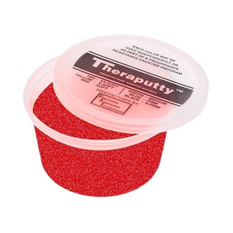 CanDo TheraPutty Standard Hand Exercise Putty For Rehabilitation, Exercises, Hand Therapy, Occupational Therapy, Hand Strengthening, Improve Motor Skills, Stress Relief, Red: Soft, 50 lb