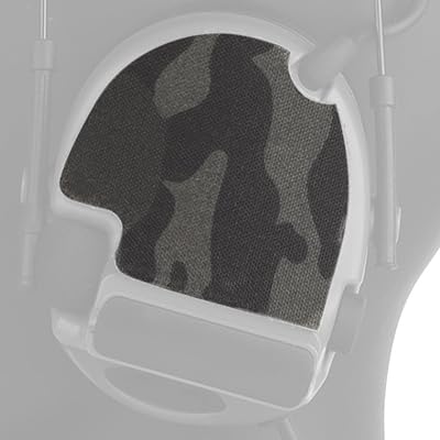 Let Me Be Tactical Headset Camo Hook Loop Patches Compatible for Peltor Comtac IIIIIVVI as PTT U-174U Cable Ties
