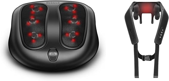 Nekteck Foot Massager with Heat and 6D Shiatsu Neck and Back Massager