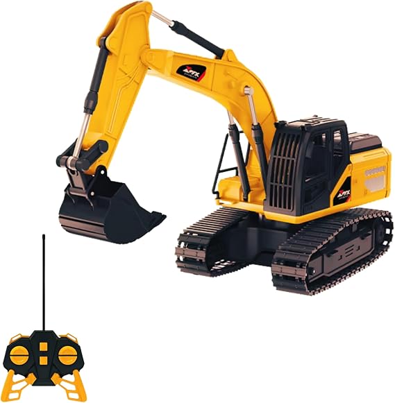 Uzaktan Kumandalı 40 MHz Tam Fonksiyonlu Rc İş Araçları Led Işıklı Kepçeleri, Damperi ve Vinç Hareketlidir (Kule Vinç-Kepçe-Bulldozer-Kamyon) (Kepçe)