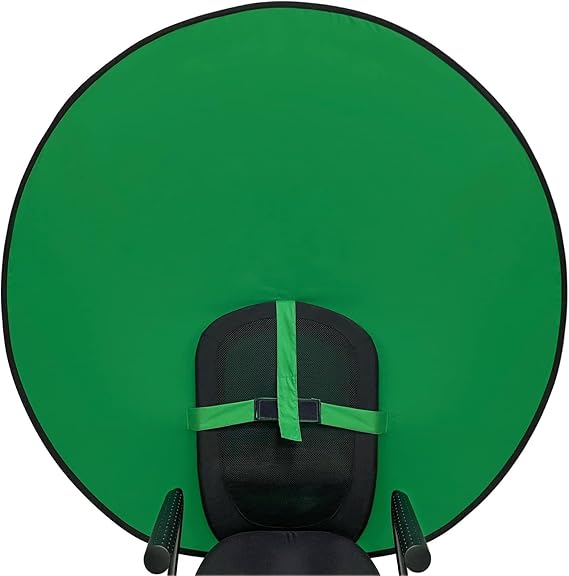 Green Screen Chair Backdrop, 56inch Portable Collapsible Background, Green Screen Chromakey Backdrop for Photography, Streaming Gaming, Webcam, Zoom, Video Chats, Video Conference, Skype