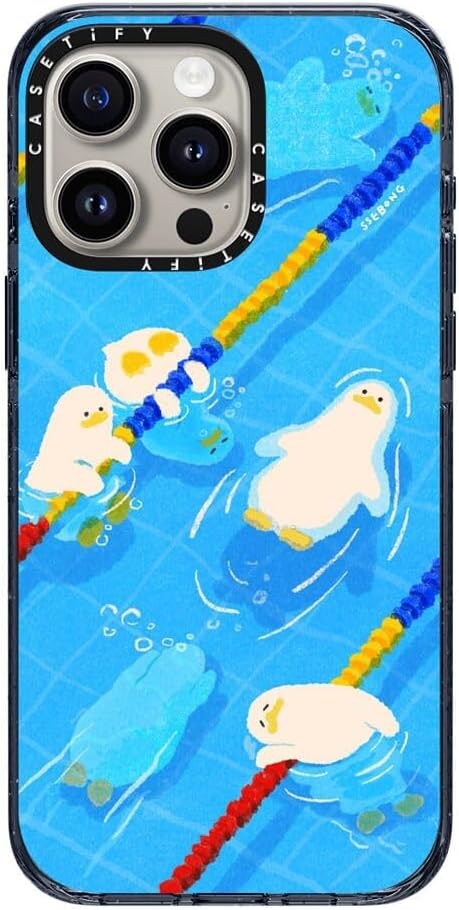 CASETiFY Impact Case for iPhone 15 Pro Max [4x Military Grade Drop Test/2.5m Drop Protection] - Pool Time - Classic Blue