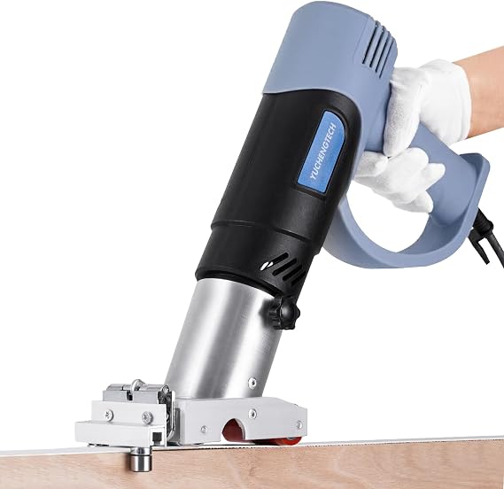 YUCHENGTECH Hot Air Edge Bander Banding Machine Portable Edge Banding Machine Edgebander include Heat Gun and Track Guidance 110V